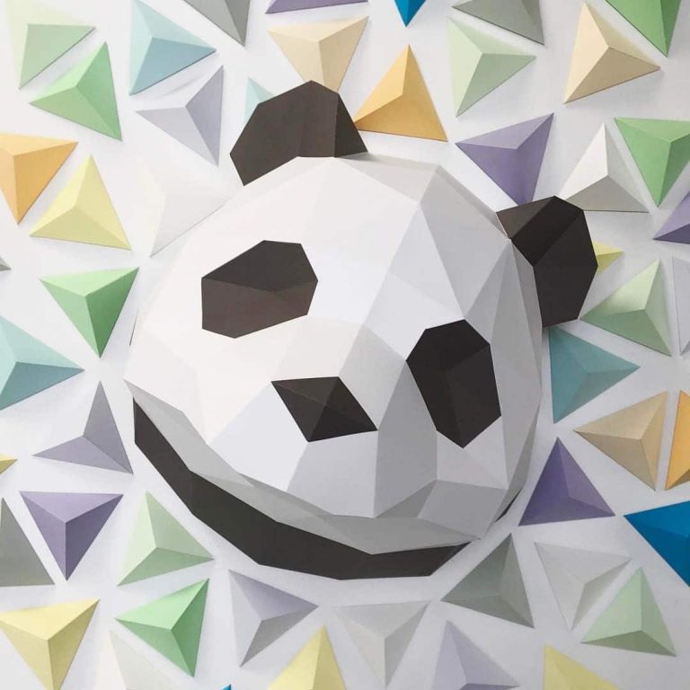 Assembli panda coloured triangles