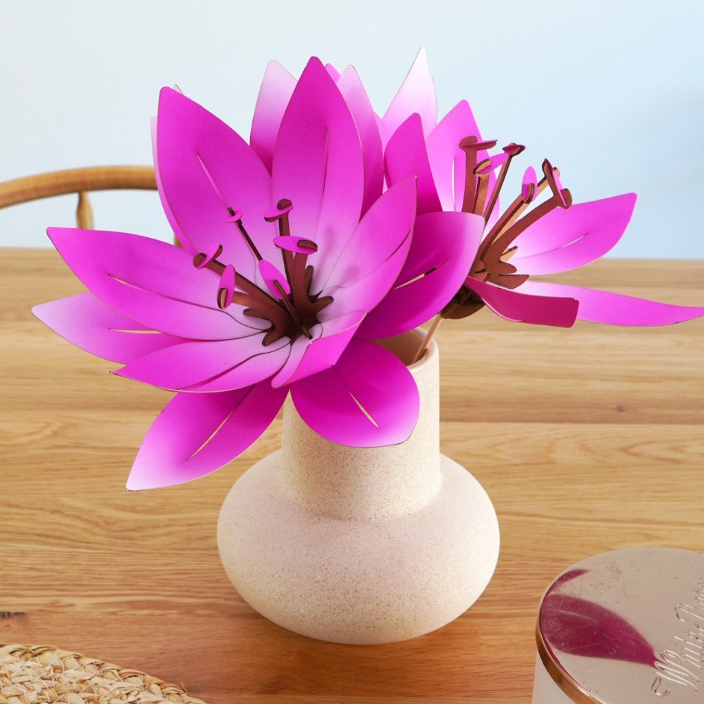 Assembli Paper Flowers pink square