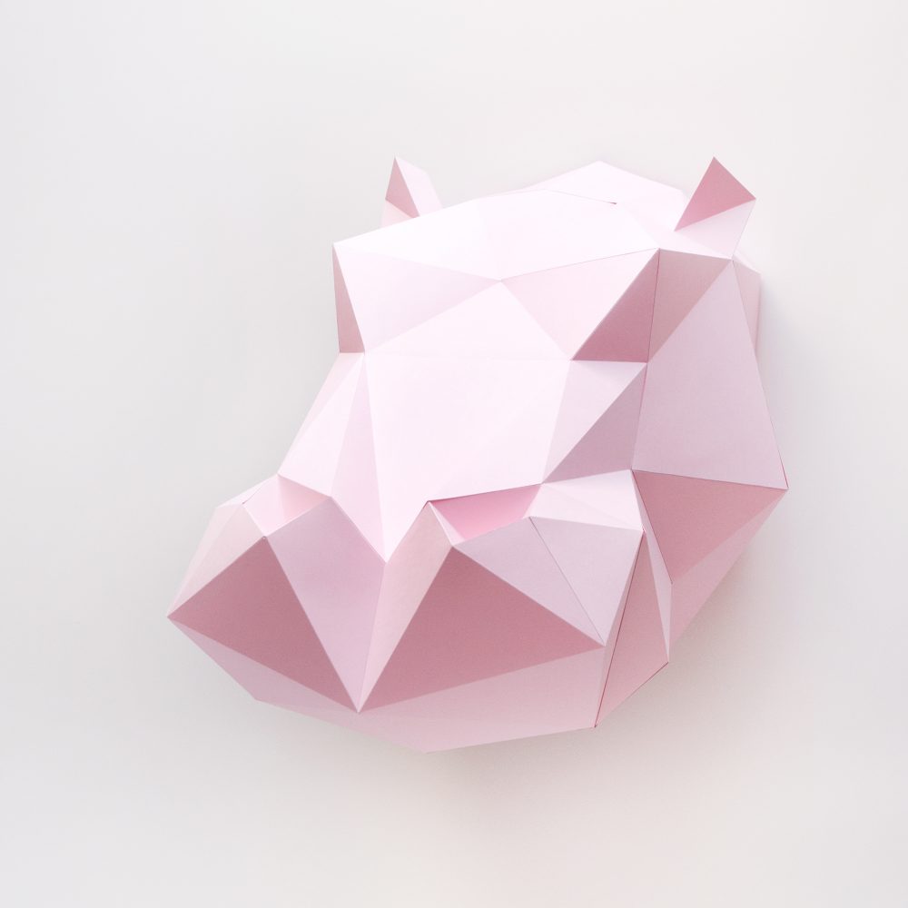 Assembli Hippo soft pink square