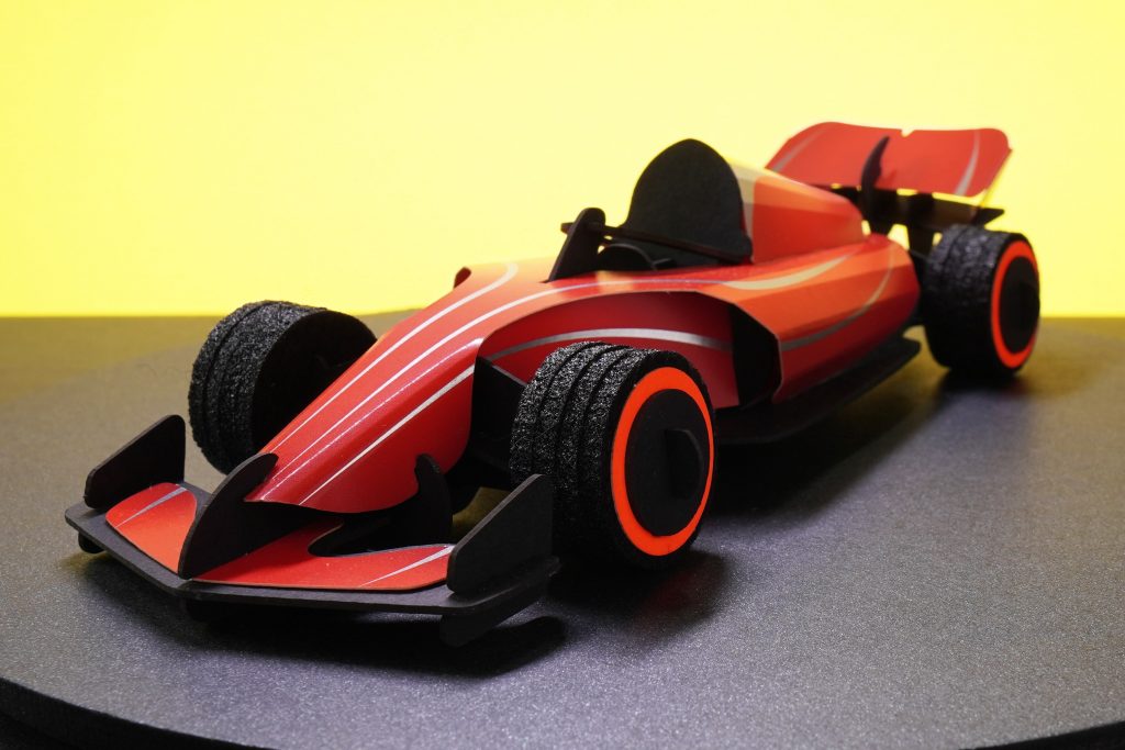 Papet Rajce Paper Race Car - assemblishop