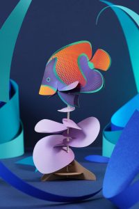 Paper Majestic Angelfish - assemblishop