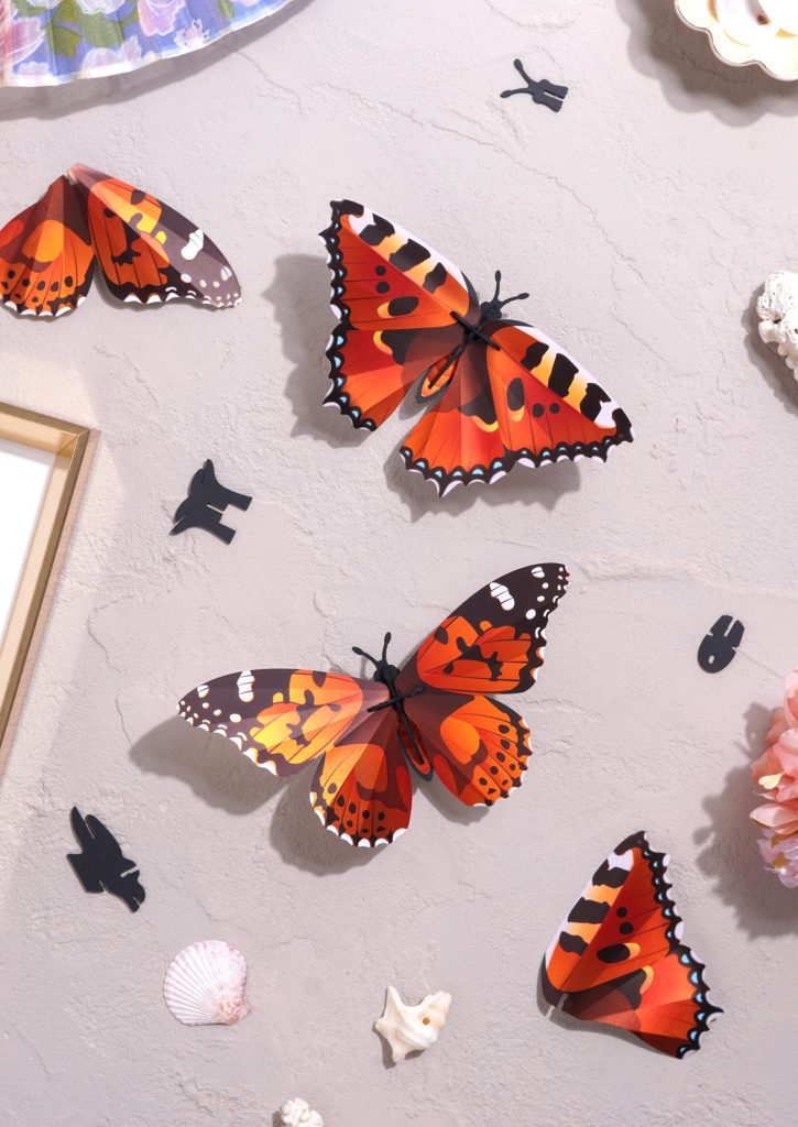 Assembli-Butterflies-orange-lady-topdown set of 2