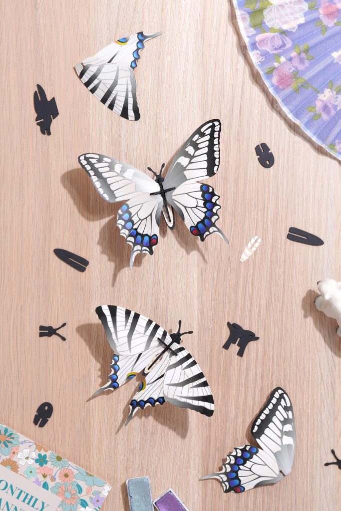 Assembli-Butterflies-silver-tail-topdown setof 2