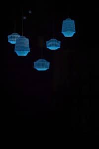 3D Papieren Glow in the Dark Lamp - Loena wide en Tall | Assembli