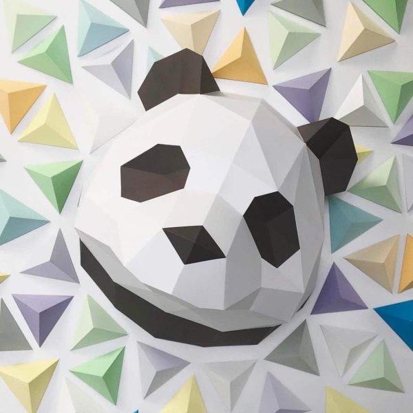 Panda en papier 3D | DIY Décoration Murale | Assembli
