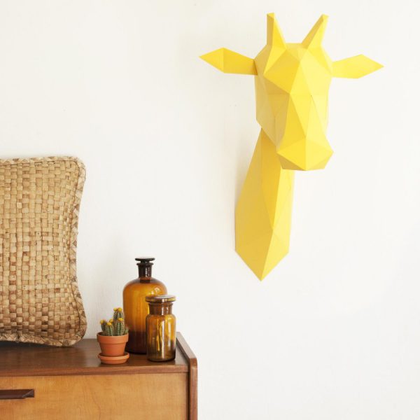 Girafe en papier 3D | DIY Décoration Murale | Assembli