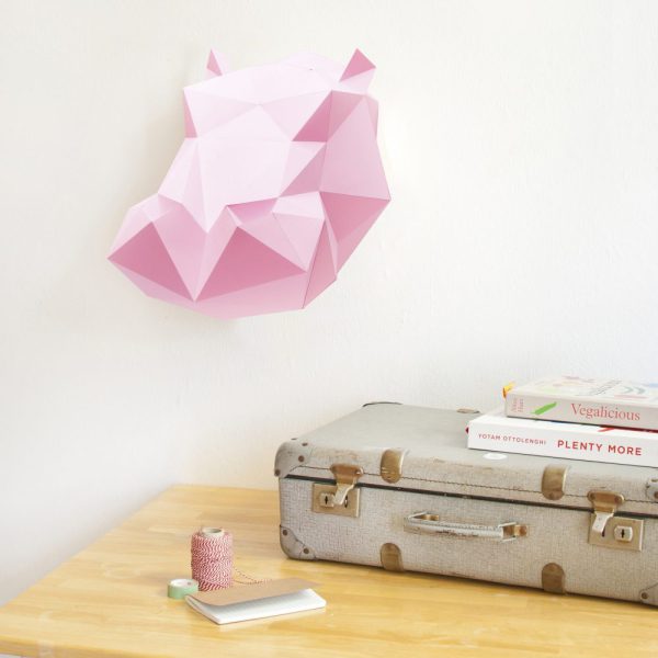 3D Papieren Nijlpaard | DIY Wanddecoratie | Assembli