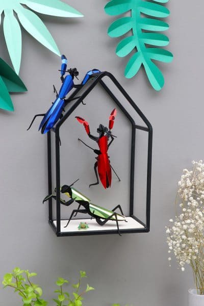 Insecte Mante Religieuse en papier 3D | Décoration d'Intérieur | Assembli