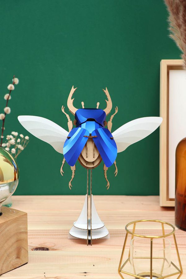 Assembli 3D Paper Stag Beetle Premium cobalt blue