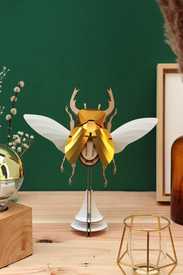 Assembli 3D Paper Stag Beetle Premium gold