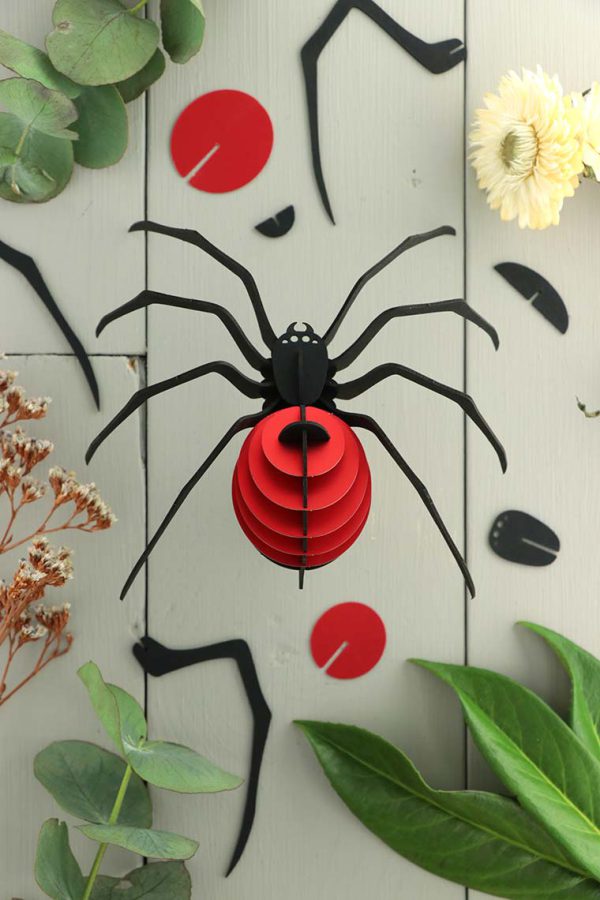 Assembli 3d paper insect spider red