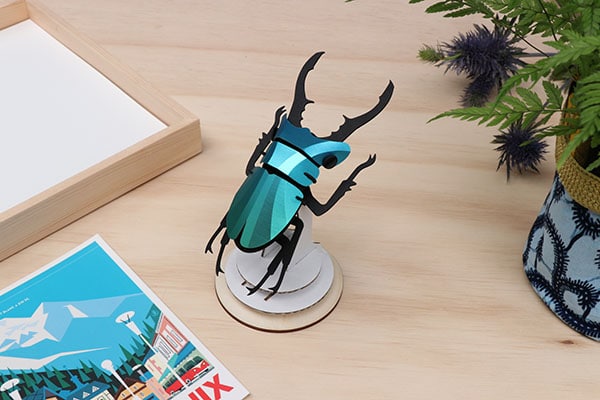 3D Papieren Vliegend Hert Kever | Insecten | Assembli