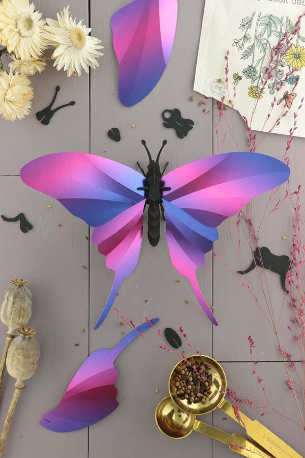 3D Papier Swordtail Schmetterling | DIY Wanddeko | Assembli