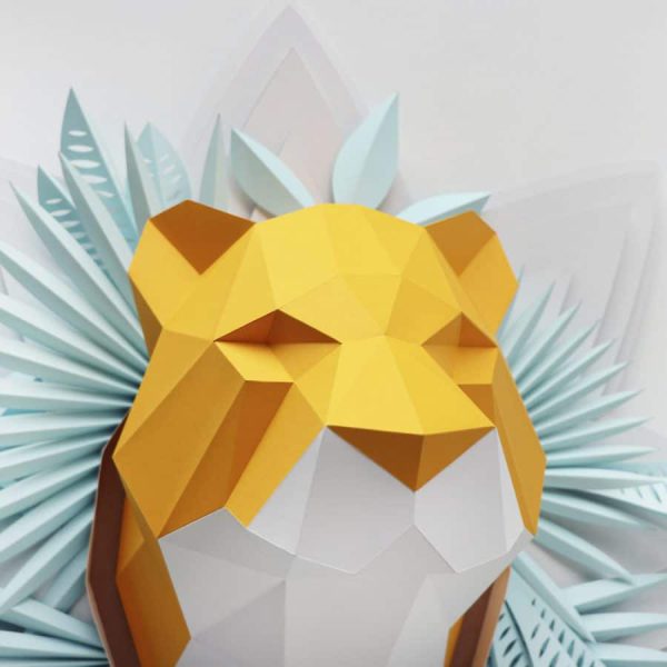 Tigre en papier 3D | DIY Décoration Murale | Assembli