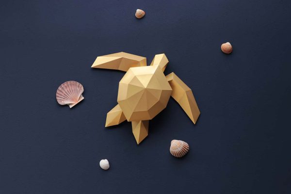 Assembli 3D Paper Turtle Gold