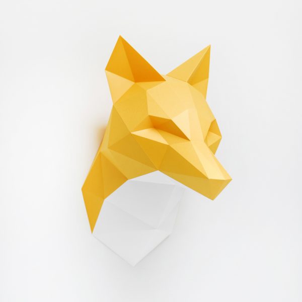 3D Papier Fuchs | DIY Wanddekoration | Assembli
