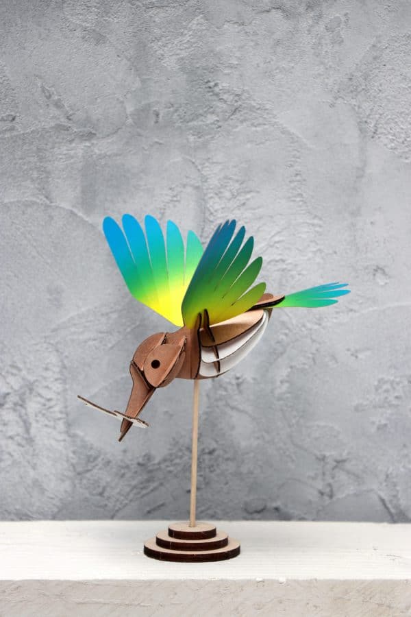 Martin-pêcheur en papier 3D | Décoration d'Intérieur | Assembli
