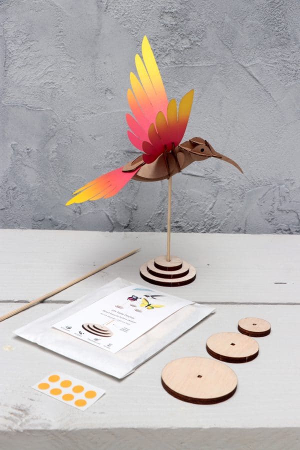 3D Papieren Kolibrie | DIY Interieurdecoratie | Assembli