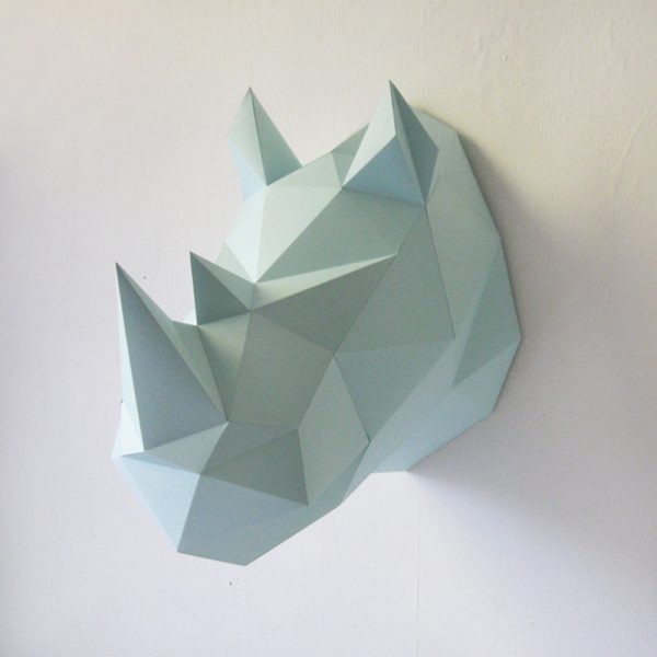 3D Paper Rhino | DIY Wall Decoration | Assembli
