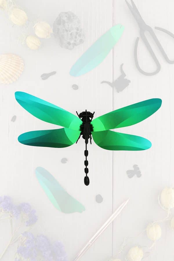3D Papieren Libelle | DIY Interieurdecoratie | Assembli