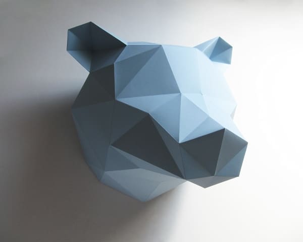 Assembli 3D Paper Bear - blue