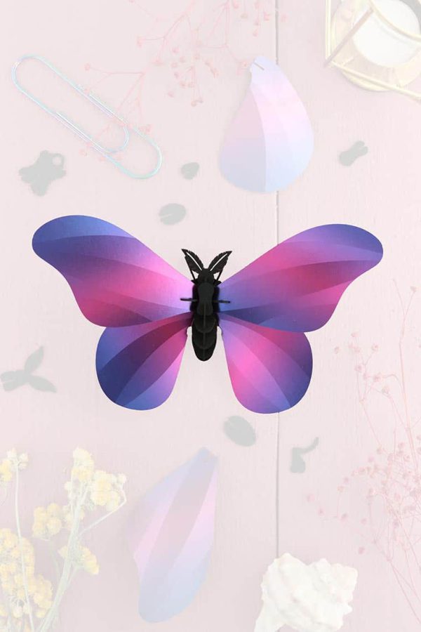 3D Papieren Grote Zijde Vlinder | DIY Interieurdecoratie | Assembli