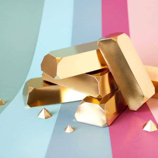 Modèle lingot d'Or en papier 3D | Gratuit | Assembli
