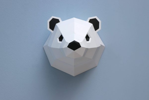 3D Papieren IJsbeer | DIY Muurdecoratie | Assembli