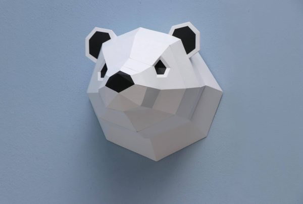 3D Papieren IJsbeer | DIY Muurdecoratie | Assembli