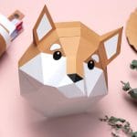 Assembli 3D Paper Shiba Inu pup