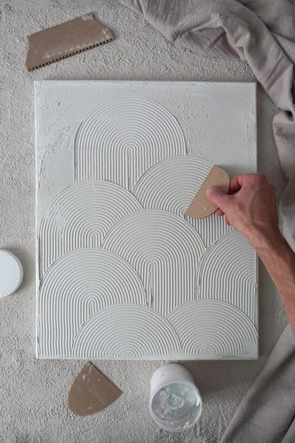 how to make your own textured canvas wall art