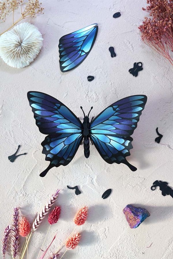Assembli 3D Paper Blue Mountain vlinder