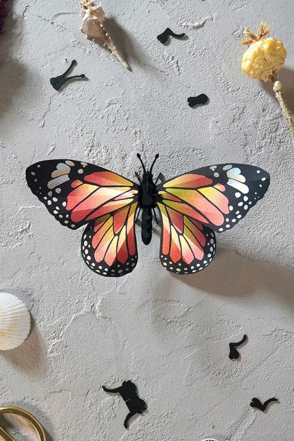 Assembli 3D Paper Monarch vlinder