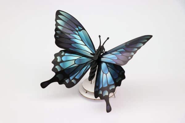 Assembli Papillon Machaon Bleu en papier 3D