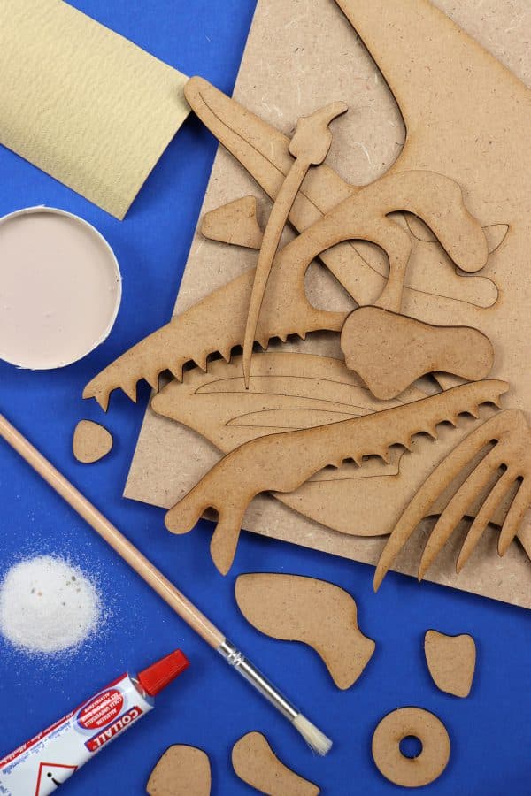 Assembli 3D DIY Fossil Kit Mosasaurus parts